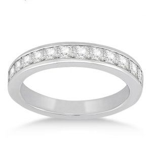 Trendy 925 Silver Plated White CZ Couple Ring, FB16FA1084
